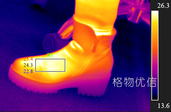 红外热像仪检测鞋子透气性1