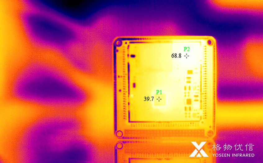 红外热像仪检测电路板异常高温区域