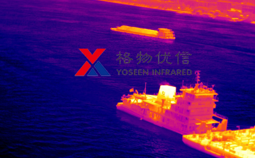 格物优信远距离专用红外热像仪拍摄的长江红外热像图实景